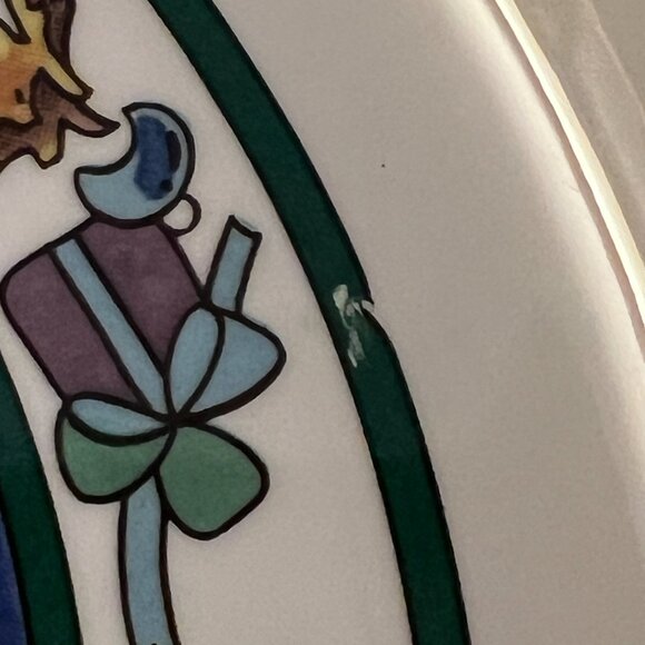 Vtg 1989 WATKINS Country Kids "Christmas Wish" Ceramic Recipe Pie Plate 10.75" D - Picture 12 of 14